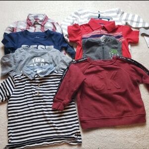 Assorted Baby Boy Toddler Size 18 Months (8) Shirts Sweater Jacket Hoodie Vest